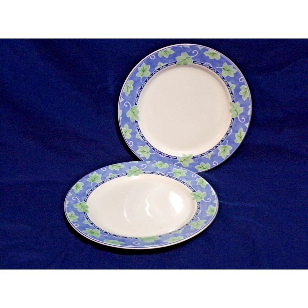 Pfaltzgraff Stoneware Bright Contemporary Blue Isle Salad Set of 2 Discontinued
